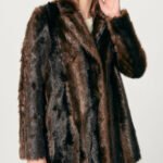 Ellos BROWN Mirica Faux Fur Coat