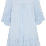 Curve BLUE Broderie Anglaise Milkmaid Square Neck Top Size 14 -32