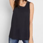 Sleeveless Exposed Stitch Top Size L - 3XL