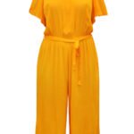 MANGO Crinkle Bardot Jumpsuit Size 14 - 26