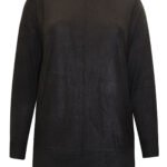 BLACK Seam Detail Knitted Jumper Size 14 - 32