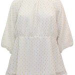 GOLD Spot Lurex Exposed Back Dobby Swing Top Size 20 - 28