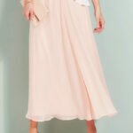 DUSKY-PINK Floaty Georgette Maxi Skirt Size 14 -32