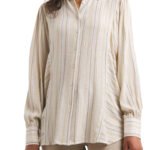 GREEN Metallic Stripe Shirt Size 12 - 28