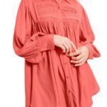 CORAL Pintuck Smock Blouse Size 20 - 34