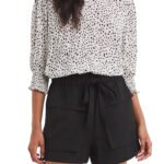 MONO Print Crinkle Puff Sleeve Top Size 20 - 26