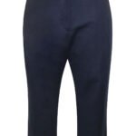 DARK-NAVY Cotton Rich Cropped Trousers Size 20 - 24