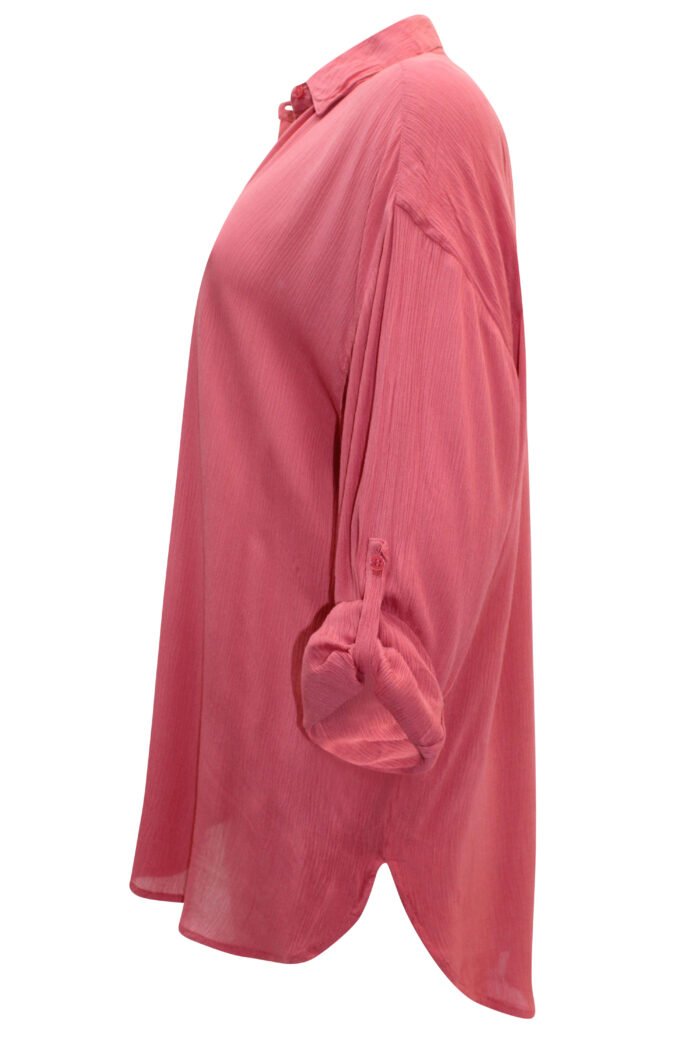 DUSTY-ROSE Crinkle Long Sleeve Shirt Size 12 - 18 - Image 6