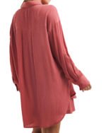 DUSTY-ROSE Crinkle Long Sleeve Shirt Size 12 - 18 - Image 3