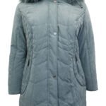 GREEN Detachable Faux Fur Hood Padded Jacket Size 22 - 28