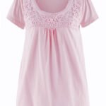 BLUSH Pure Cotton Crochet Trim Top Size 18 - 32