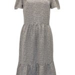 NATURAL Animal Print Tiered Midi Dress Size 12 - 24