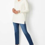 IVORY Supima Cotton Long Sleeve Tunic Size 10 - 30