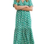 GREEN Easy Button Through Dress Size 14 - 24