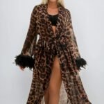 YesX YX880 Leopard Print Robe Size S- 2XL