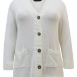 Button Through Knitted Cardigan Size 16 - 28