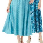 BLUE Reversible Printed Pull On Skirt Size 14 - 38