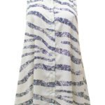 Curve IVORY BLACK Printed Sleeveless Swing Shirt Size 26 - 32