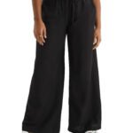 BLACK Linen Blend Trousers Size 16 - 28