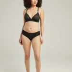The Sheer Deco Hipster Brief Black Size XS - 2XL