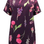 PLUM Floral Print Short Sleeve Woven Top Size 12 - 26