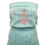 GREEN Embroidered Bandeau Tiered Maxi Dress Size 10 - 28
