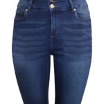 MAGAZINE-WASH Seta Silk Denim Charlotte Super Stretch Skinny Jeans Size 16 - 22