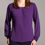 Disley Edition AUBERGINE Mona Long Sleeve Blouse Size