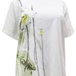 KHKAI Cotton Rich Embroidered Floral Print Top Size 20 - 26