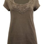 MOCHA Pure Cotton Crochet Lace Top Size 12 - 26