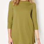 J.Jill AVOCADO Luxe Supima 3/4 Sleeve Tunic Size 12 - 18