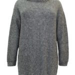 BLACK Roll Neck Knitted Jumper Size 14 - 18