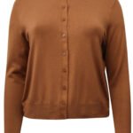 TAN Crew Neck Cardigan Size 18 -24