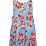 BLUE Hibiscus Print Strappy Dress Size 12 - 32