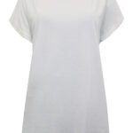 IVORY Pure Cotton Short Sleeve Boxy T-Shirt Size 14 -32