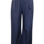 NAVY Linen Blend Trousers Size 10 - 18