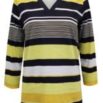 Pure Cotton Striped 3/4 Sleeve Top Size 12 - 30