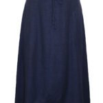 NAVY Linen Blend Midi Skirt Size 14 - 28