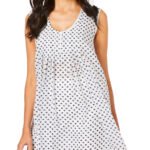 WHITE Diamond Geo Pleated Tank Size 16 - 28