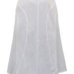 WHITE Linen Blend Pull On Skirt Size 12 - 22