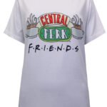 WHITE Pure Cotton Friends Central Perk T-Shirt Size 16 - 22
