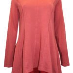 RUST Pure Cotton Panelled Tunic Top Size 10 - 32