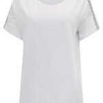 WHITE Pure Cotton Embroidered Sleeve Top Size 16 - 28