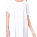WHITE Crinkle Bardot Tunic Size 28 - 42