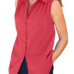 RED Perfect Sleeveless Shirt Size 14 - 28