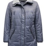 SILVER Lightly Padded Zip Front Jacket Size 24 - 28