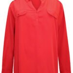 RED Utility Pocket Blouse Size 28
