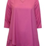 PINK Vintage Rose V-Neck Tunic Size 16 - 34
