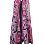 PINK Sleeveless Abstract Print Hanky Hem Dress Size 12 - 24