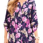 PURPLE Breezeway Georgette Blouse Size 16 - 22